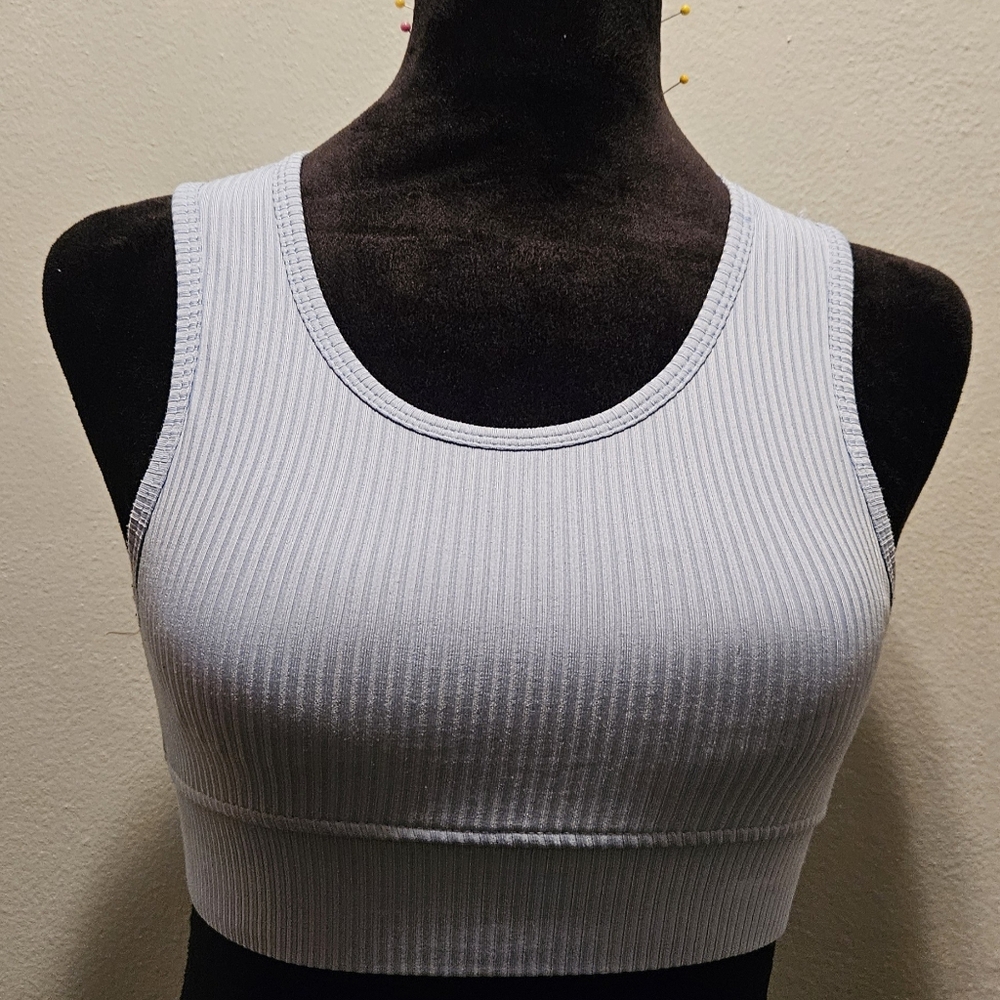 Baby Blue Ribbed Tank Tops